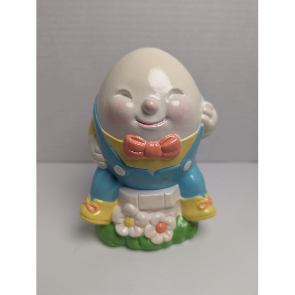 VTG 1982 Korea Made‎ Humpty Dumpty egg Avon spring money bank 5 inch ceramic